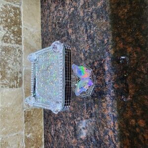 Silver Butterfly Candle Holder Accent